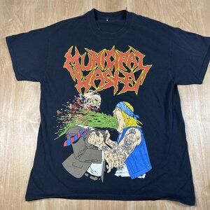 Municipal Waste "Speed Metal Drunks" Double Sided Black 2010 T-Shirt Size XL
